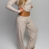 PALMER SOFT STRIPE WIDE LEG PANTS