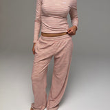 PRE-ORDER PALMER SOFT STRIPE WIDE LEG PANTS