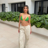FLARED LEG LINEN PANTS