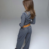 PRE-ORDER PALMER SOFT STRIPE WIDE LEG PANTS