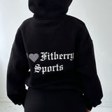 I ♥ FITBERRY OVERSIZED ZIP HOODIE
